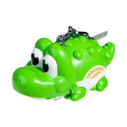 String-Sliding Little Crocodile Pendant Clip - Green